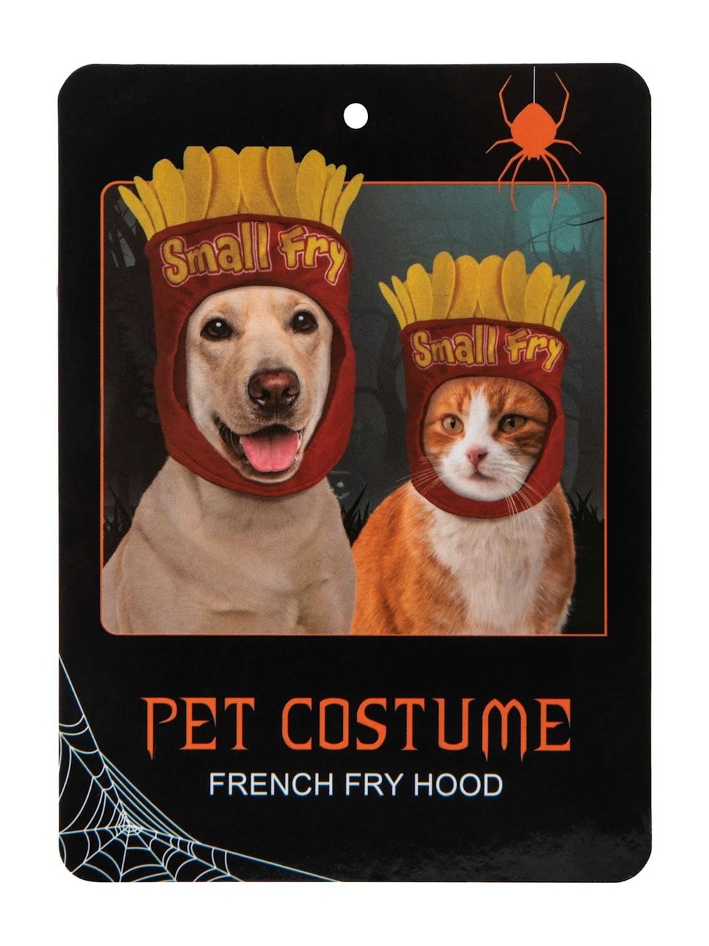French Fry Hood Pet Costume - Red and Yellow-M/L‎